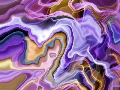 Flowing shapes suggesting energy and movement